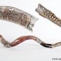 35"-39" Grape+jerusalem an a Amazing Silver-plated Yemenite Kudu Shofar+Bag