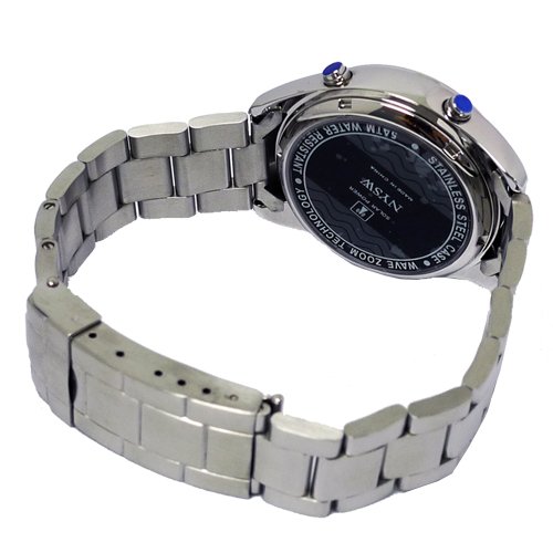 MEN'S STAINLESS SOLAR POWERED ATOMIC RADIO CONTROLLED WATCH SS41SV01