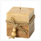 Rustic Wood Square Candle