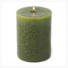 Green Snowflake Candle