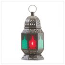 Moroccan Style Lantern with Colored Glass