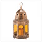 Copper/Amber  Candle Lantern