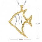 GoldFish Angelfish Yellow Sapphire Sea Animal Necklace