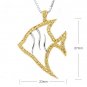 GoldFish Angelfish Yellow Sapphire Sea Animal Necklace