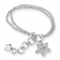 STAR Starfish Bracelet Platinum Plated 925 Silver Rock