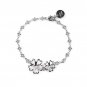 Platinum Plated 925 Silver Leaved Heart Star Bracelet