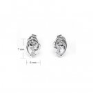 Half Heart Party Cocktail Jewelry Diamond Stud Earrings