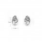 Half Heart Party Cocktail Jewelry Diamond Stud Earrings