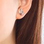 Half Heart Party Cocktail Jewelry Diamond Stud Earrings