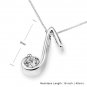 0.13 Carats Music Symbol White Gold Diamond Necklace