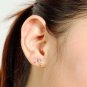 White GOLD Floral Ribbon Wedding Party Diamond Earrings