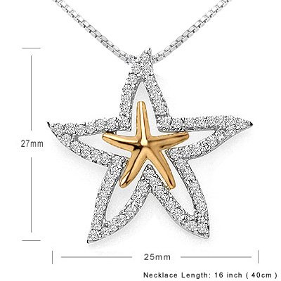 STARFISH Romantic Diamond Necklace Party Disco Gift