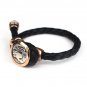 Taurus Leather Female Female Bangle / Bracelet (Rose Golden Buckle)  Silver King