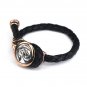 Silver Kings Aries Leather Female Female Bangle / Bracelet (Rose Golden Buckle)