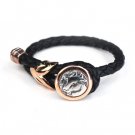 Capricorn Leather Female Bangle / Bracelet (Rose Golden Buckle) - Silver Kings