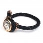 Capricorn Leather Female Bangle / Bracelet (Rose Golden Buckle) - Silver Kings