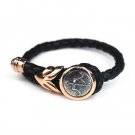 Sagittarius Leather Female Bangle / Bracelet (Rose Golden Buckle) - Silver Kings