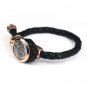 Sagittarius Leather Female Bangle / Bracelet (Rose Golden Buckle) - Silver Kings