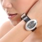 Vintage Style Retro Crystal Black Leather Lady Watch