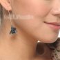 Mystery Black Lily 925 Silver Romantic Floral Earrings