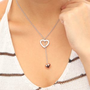 Love Heart 2 Styles Heart Wedding Gift Jewelry NECKLACE