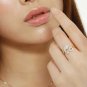 Dolphin Sea Animal Marina 18K White Gold Diamond Ring