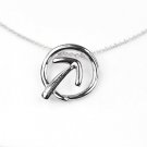 Sagittarius Horoscope Zodiac Love Arrow Silver Necklace