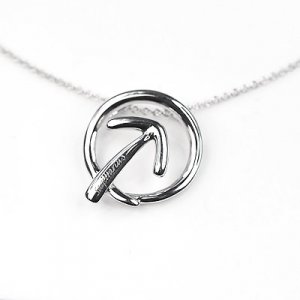 Sagittarius Horoscope Zodiac Love Arrow Silver Necklace