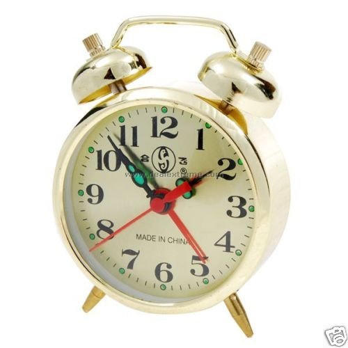 Collector's Gold Plated Alarm Clock Manual Operation