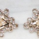 gold colored clip on earrings