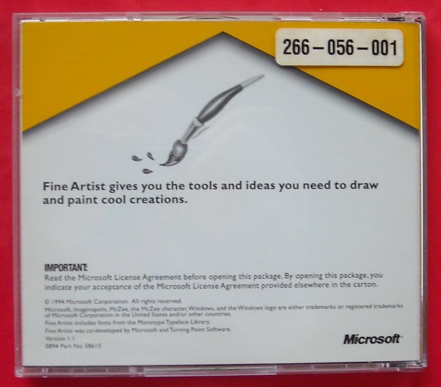 Microsoft Fine Artist CDRom for Windows
