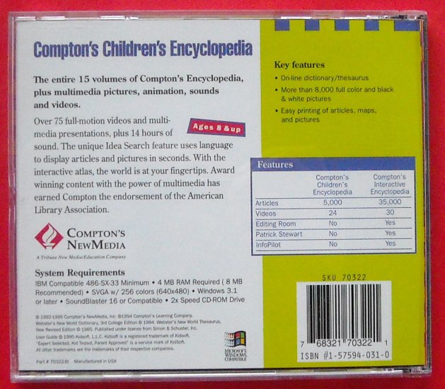 Children's Encyclopedia CDRom for Windows