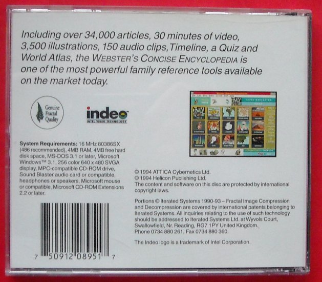 ster's Concise Encyclopedia CDRom for Windows
