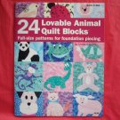 24 Lovable animal quilt blocks softcover ISBN 1590121309 24 Lovable animal quilt blocks softcover ISBN 1590121309