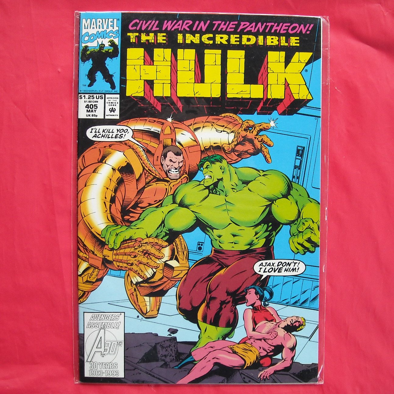 Marvel Comics Incredible Hulk Civil war in the Pantheon 405 1993