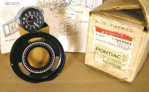 1970 75 Pontiac Lemans & Firebird Clock NOS