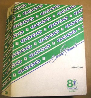 1989 Pontiac 6000 Service Manual