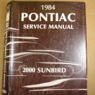 1984 Pontiac Sunbird 2000 Service Manual