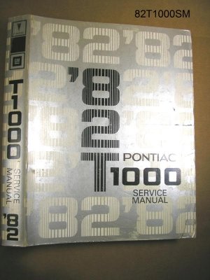 1982 Pontiac T 1000 Service Manual