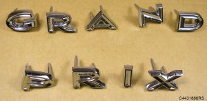 1964 Pontiac Grand Prix Deck Letters new