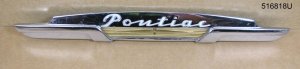 1953 54 Pontiac intrumental panel name plate