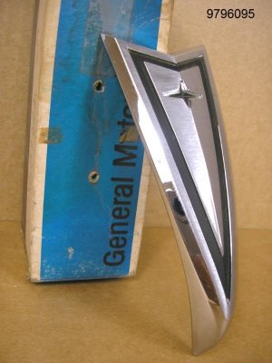 1969 Pontiac Lemans Tempest NOS bumper emblem