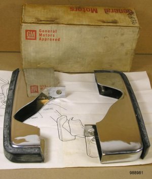 1971 Pontiac Lemans NOS bumper guard pr