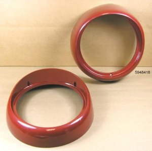 1957 Pontiac Chieftain head lamp bezel red