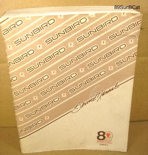 1989 Pontiac Sunbird Service Manual