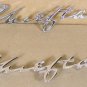 1958 Pontiac Chieftain NOS door & panel emblem pair