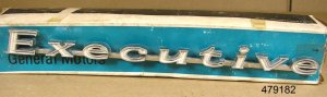 1970 Pontiac Executive NOS front fender emblem GM