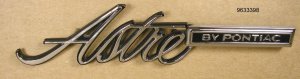 1976 Pontiac Astre NOS front fender emblem