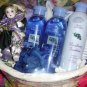 RASPBERRY FRAMBOISE 6 PC BATH SET WITH WOVEN BASKET