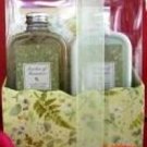 GARDEN OF ROMANCE MEADOW MIST 2 PC TRAVEL BATH SET W/ MINI ORGANIZER